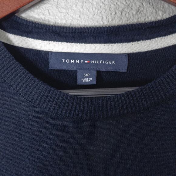 Tommy Hilfiger Women’s Sweater Y2K Coastal Preppy Navy Red White Stripe Size S - Picture 6 of 7